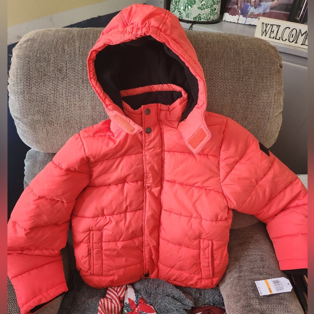 Nautica orange Boys sz 8 winter coat NWT